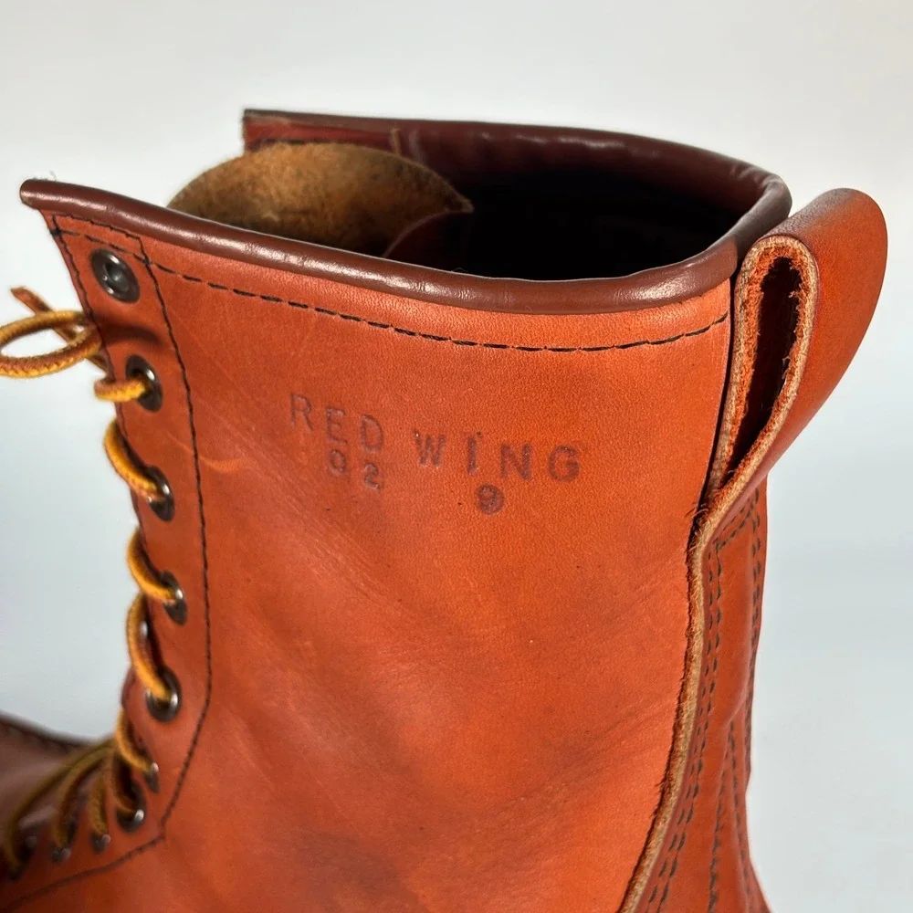 Red Wing Irish Setter 877 Men's 9D Leather Moc Toe 8 Inch Boots Brown USA Made